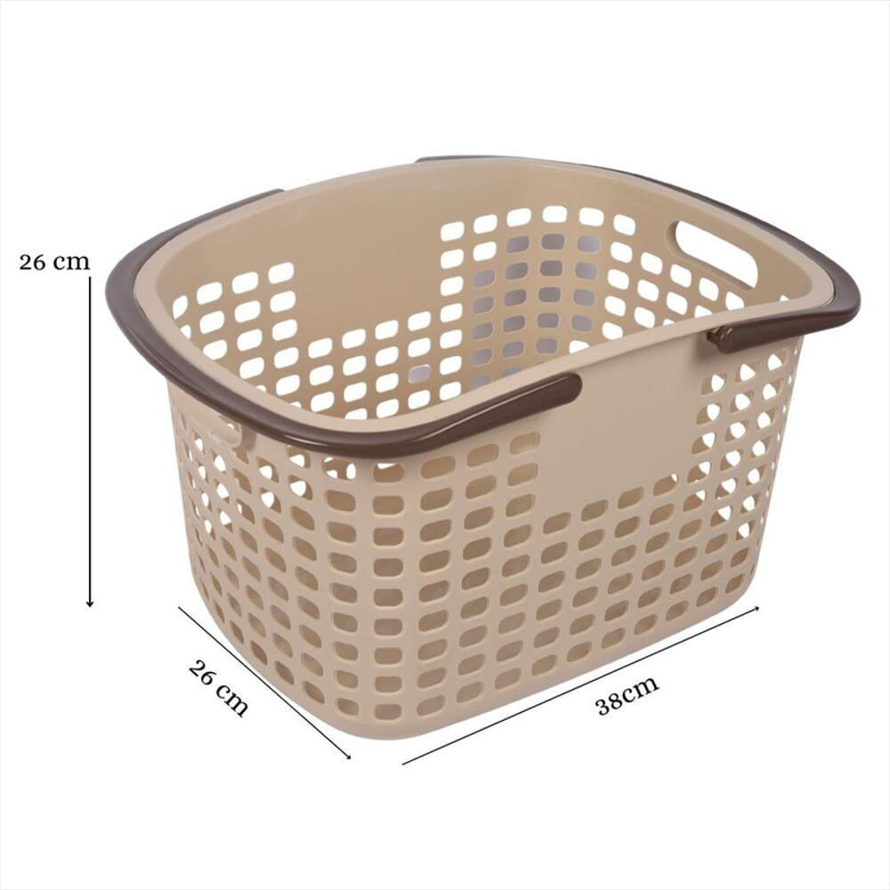 Canasta Cesta Cesto Para Mercado Multiuso Supermercado X12 Beige img #4