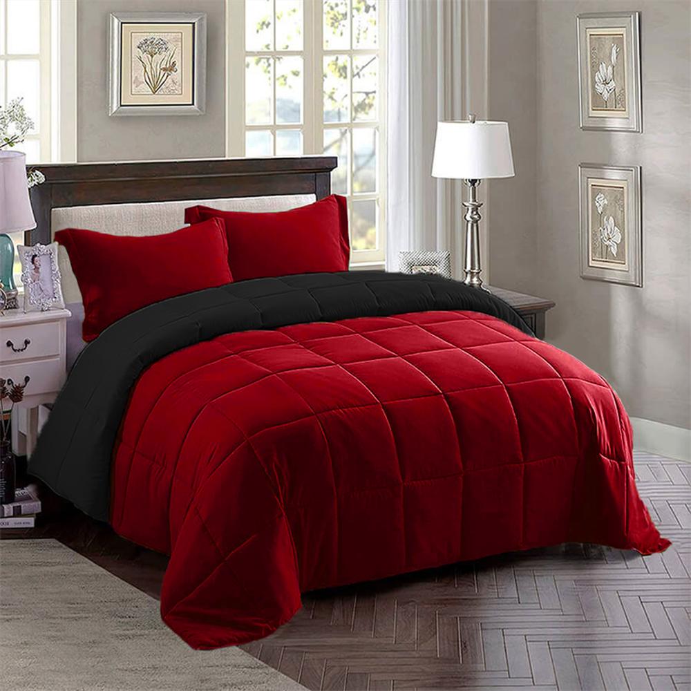Edredón Premium Semidoble Rojo Negro img #2
