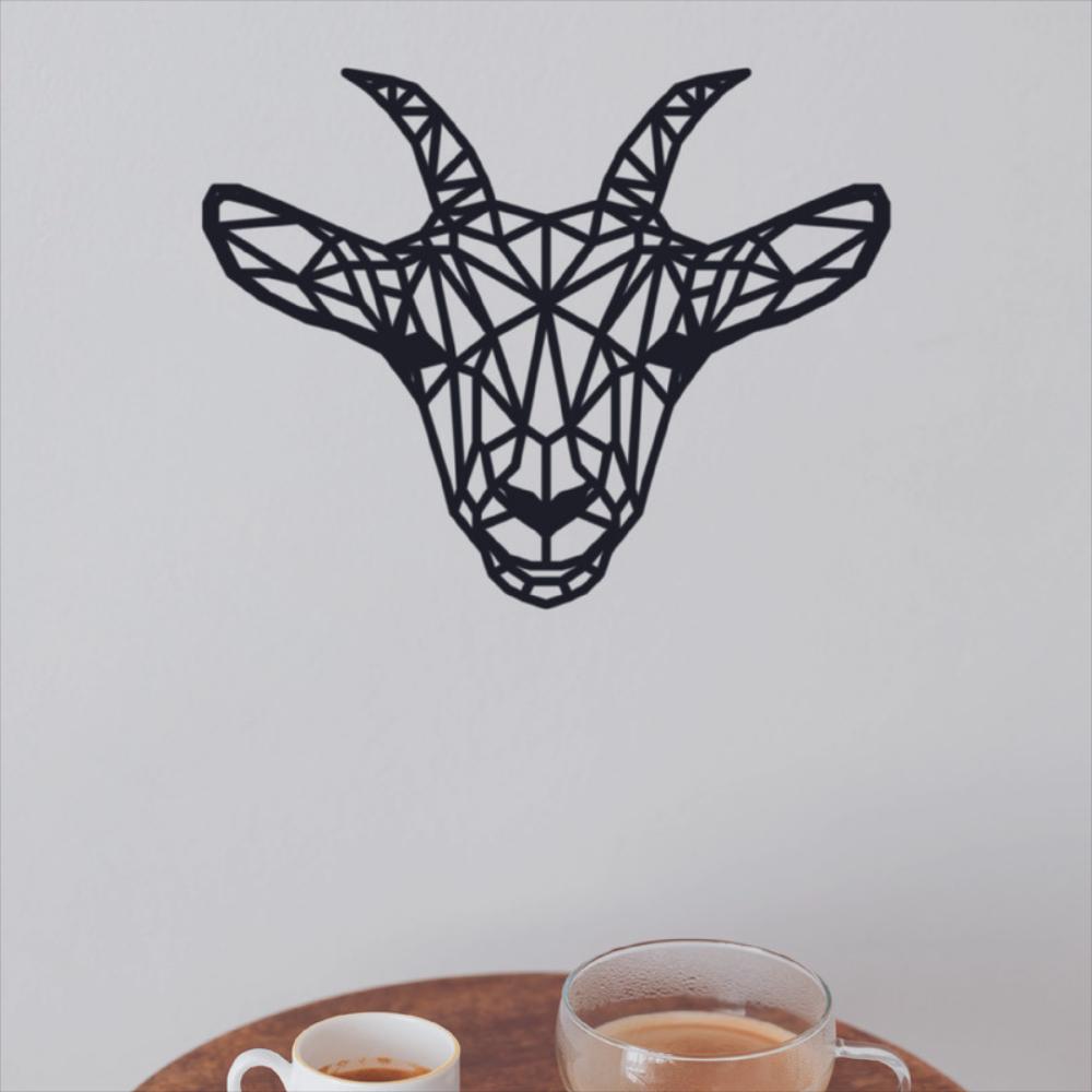 Cuadro Decorativo Cabra 48X33 Negro img #1