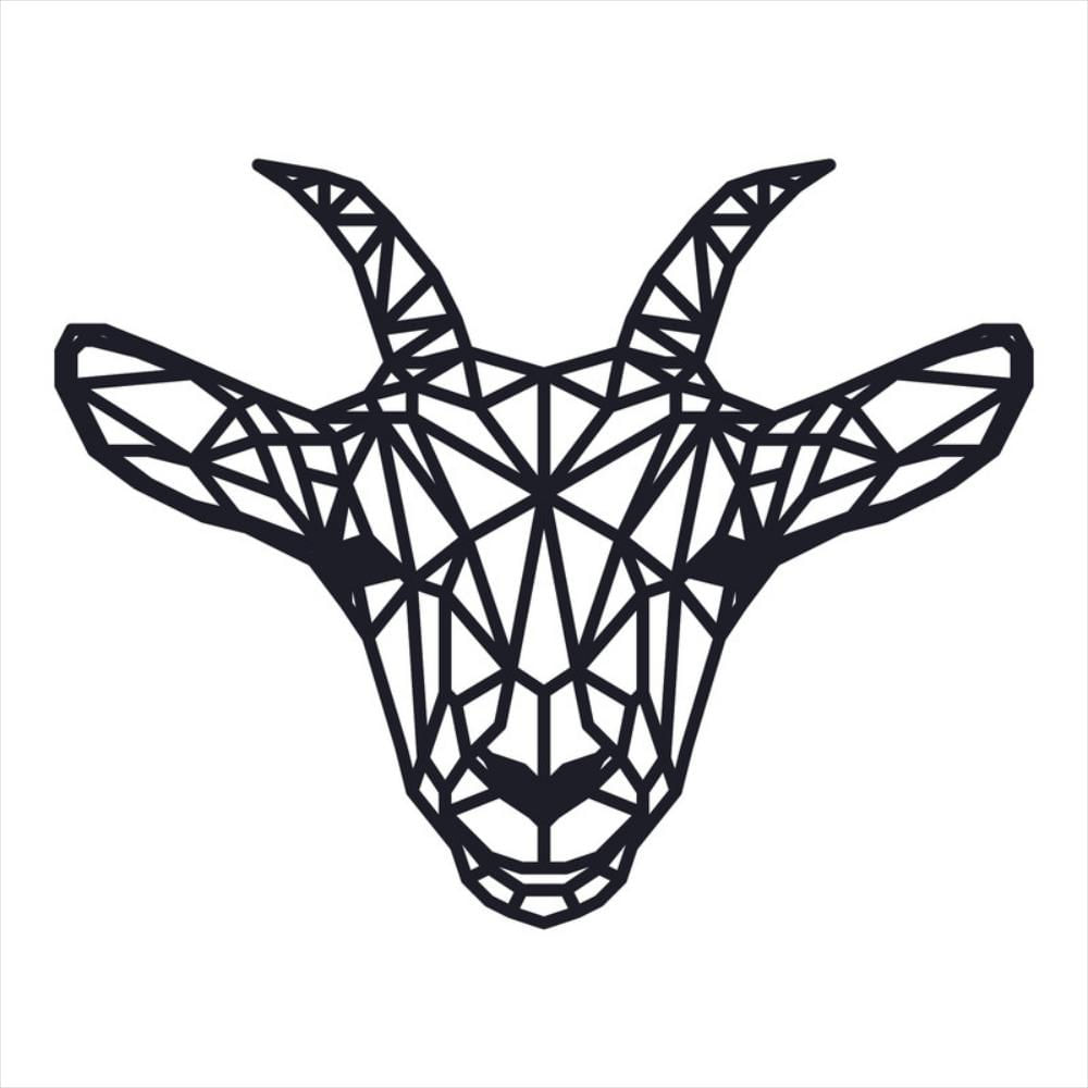 Cuadro Decorativo Cabra 48X33 Negro img #2