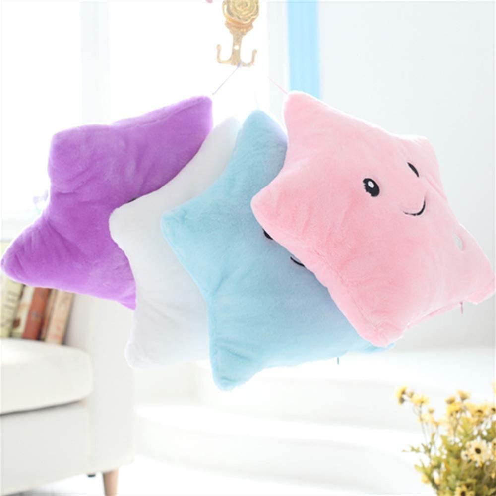 Almohada Estrella Luminosa Cojin Peluche Con Luz Rosa img #2