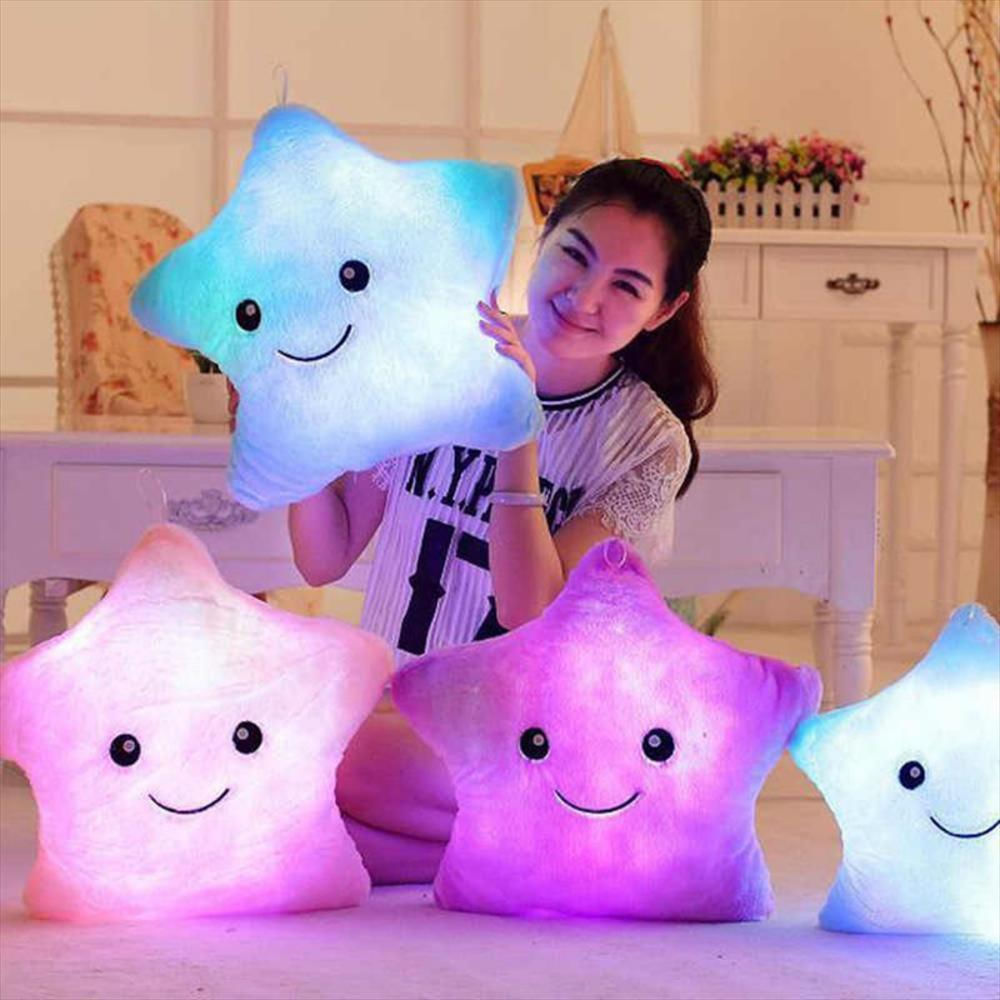 Almohada Estrella Luminosa Cojin Peluche Con Luz Rosa img #4