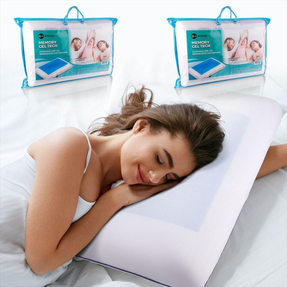Combo: Dos Almohada Con Gel Refrescante Con Memoria 55 Cm Energy Plus img #4