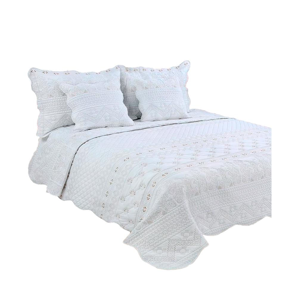 Colcha Bordado Tamaño King Elegante Incluye Fundas img #1