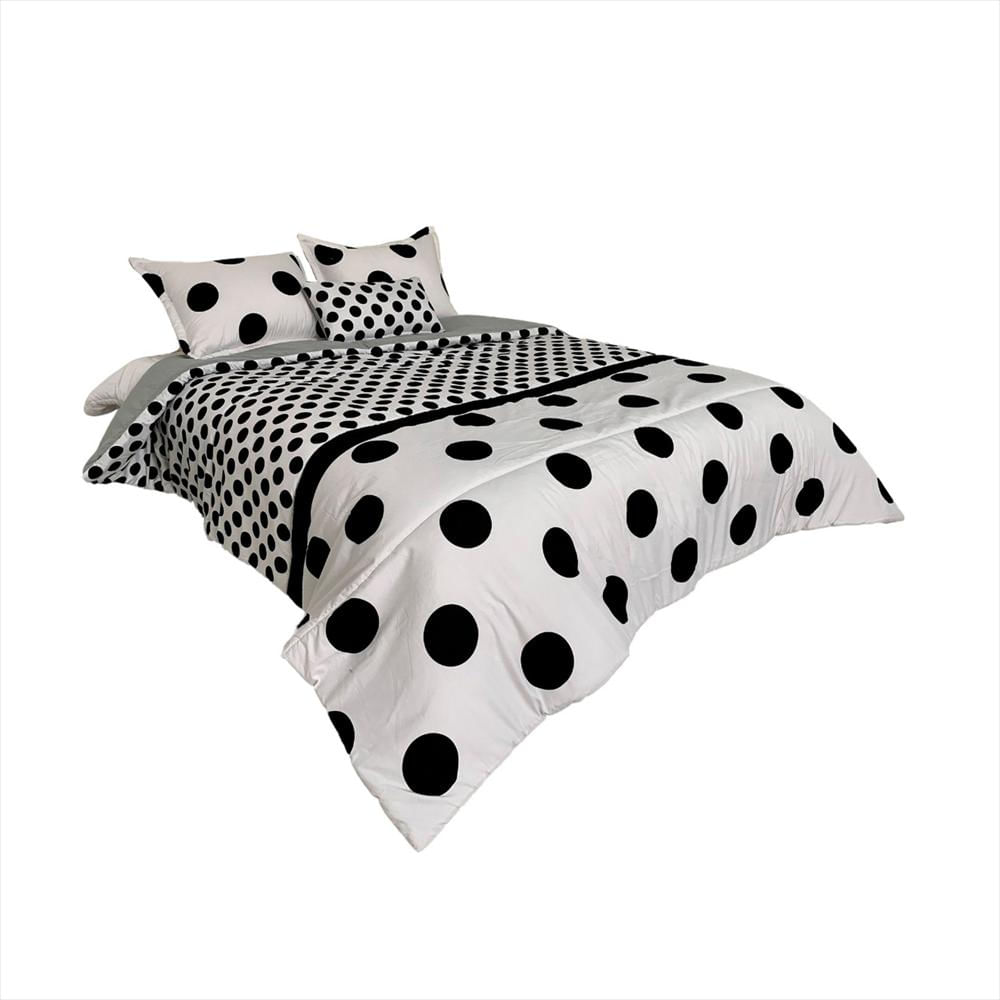 Comforter Queen Estampado De Puntos Elaborado En Microtex img #2
