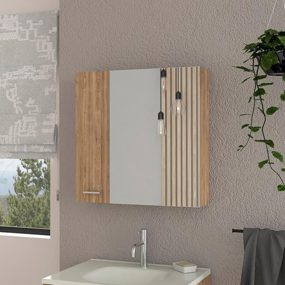 Gabinete De Baño Espejo Biselado Con Repisa Interna Moderna img #3