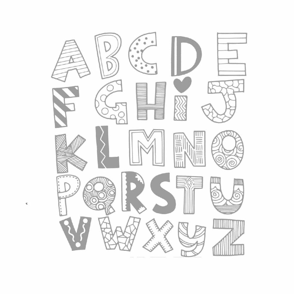 Vinilo De Abecedario Infantil Lovely Alphabet Lovely Alphabet Creavinilo img #2