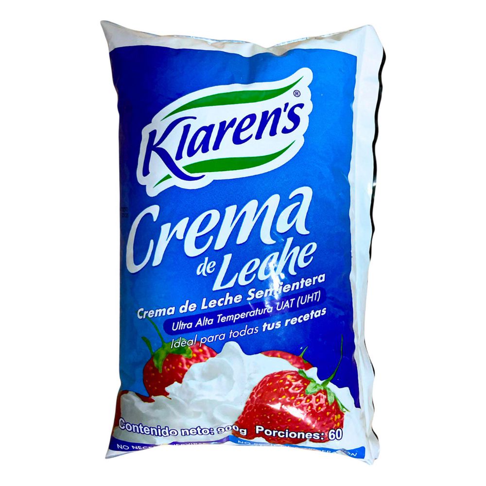 Crema KLARENS Leche semientera  (900  ml) img #1