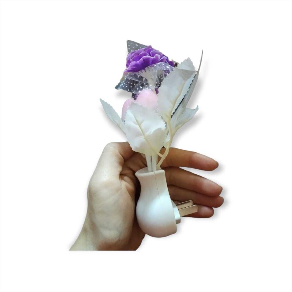 Lampara De Enchufe Con Sensor Forma De Flor Pieza Pasillo img #2