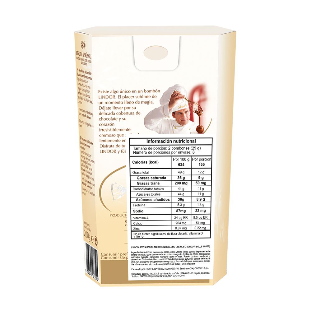 CHOCOLATE LINDT Caja (200  gr) img #2