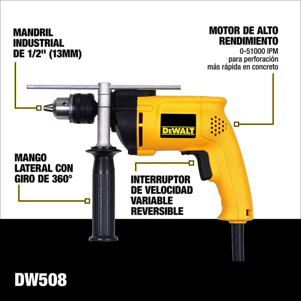 Taladro Dewalt Percutor 1/2 Dw508s img #3