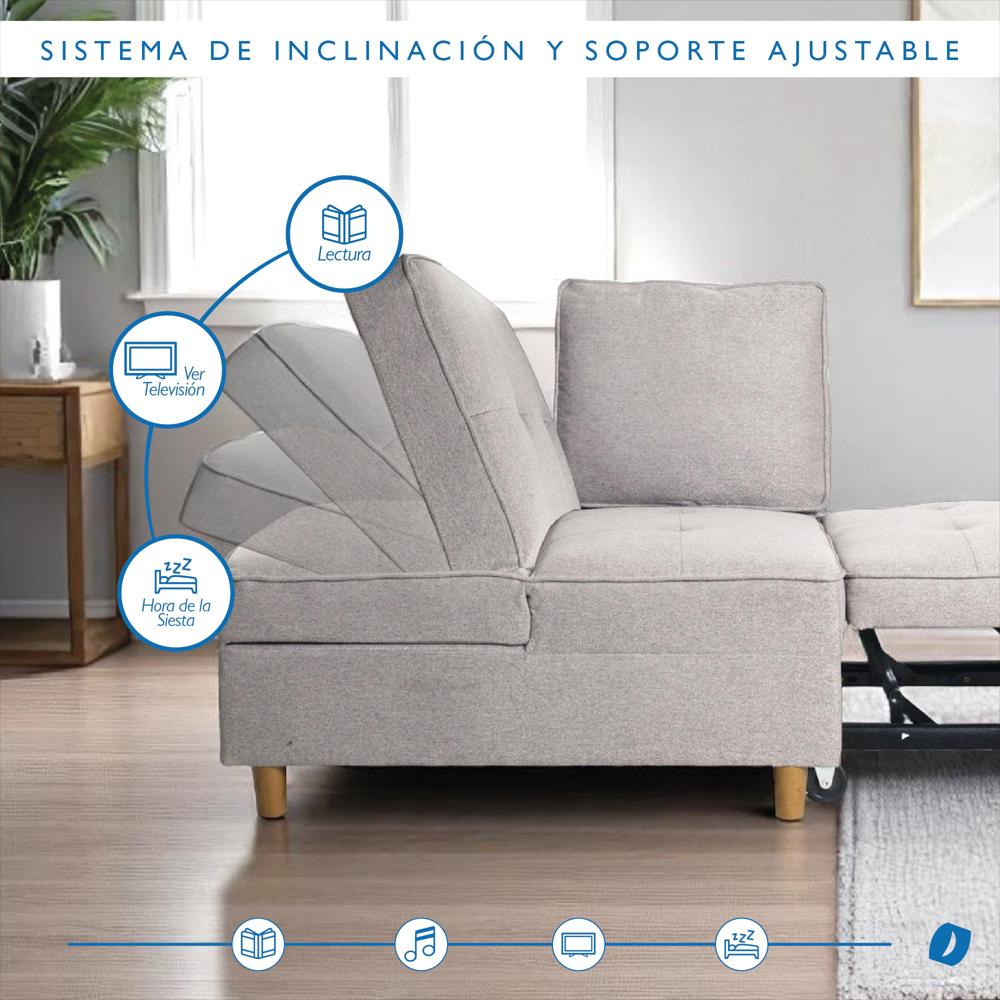 Sofa Cama 2 Puestos Café Xacobe img #2