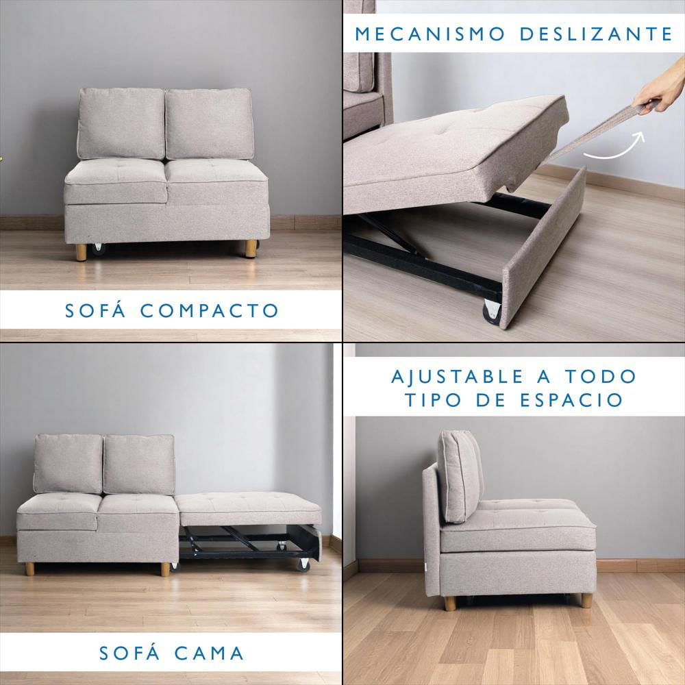 Sofa Cama 2 Puestos Café Xacobe img #3