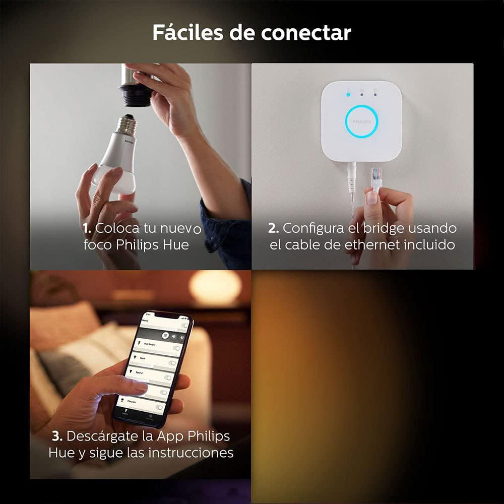 Bombillo Inteligente Philips Hue White 2 Pack A19 Led img #2