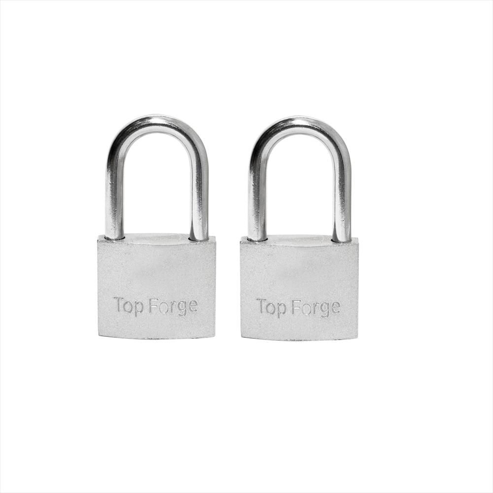 Set 2 Candados Largos De Hierro 40 Mm Topforge Con 3 Llaves img #2