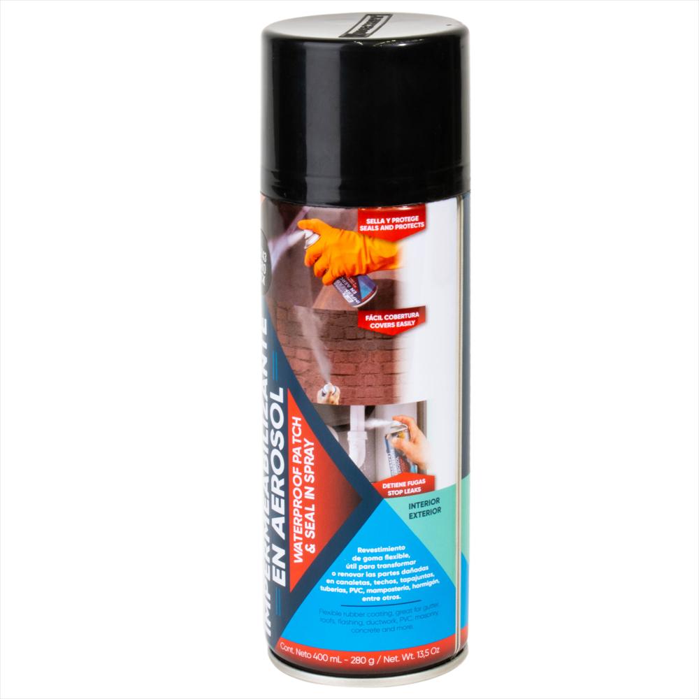 Impermeabilizante Aerosol Negro Toolcraft De 400 Ml img #2