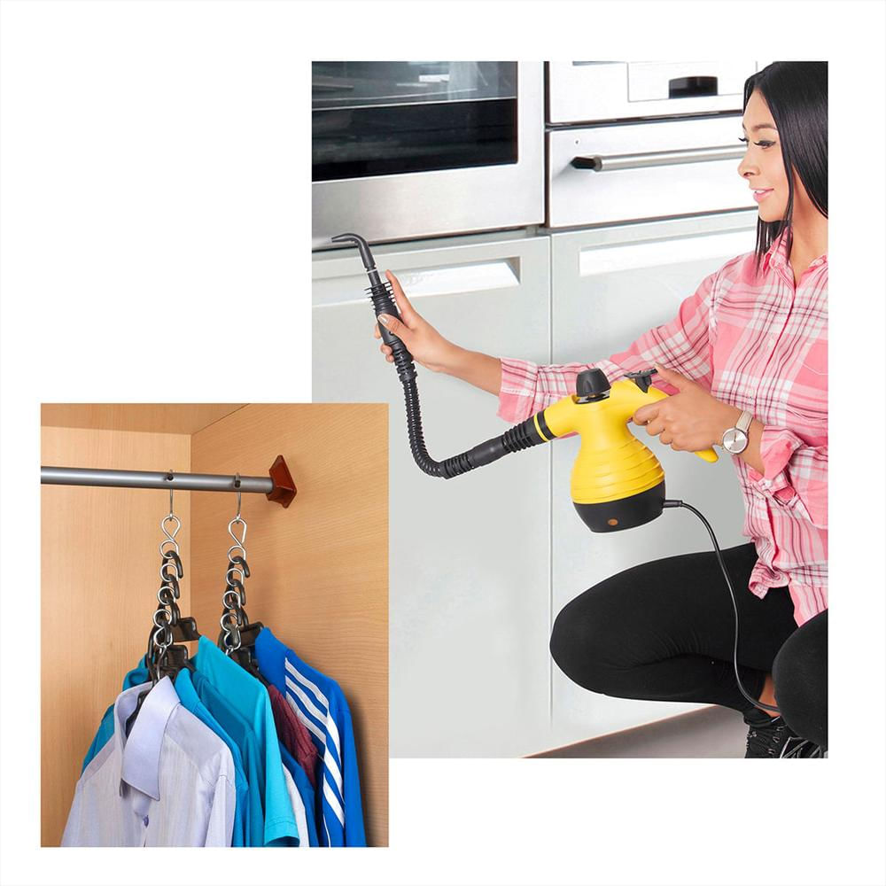 Combo: Limpiador A Vapor + 5 Ganchos Ahorrador De Espacio img #3