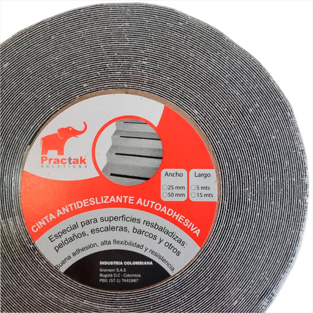 Cinta Antideslizante Adhesiva Negra 50 Mm 15 M img #2