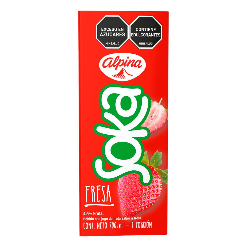 Bebida SOKA fresa caja (200  ml) img #1