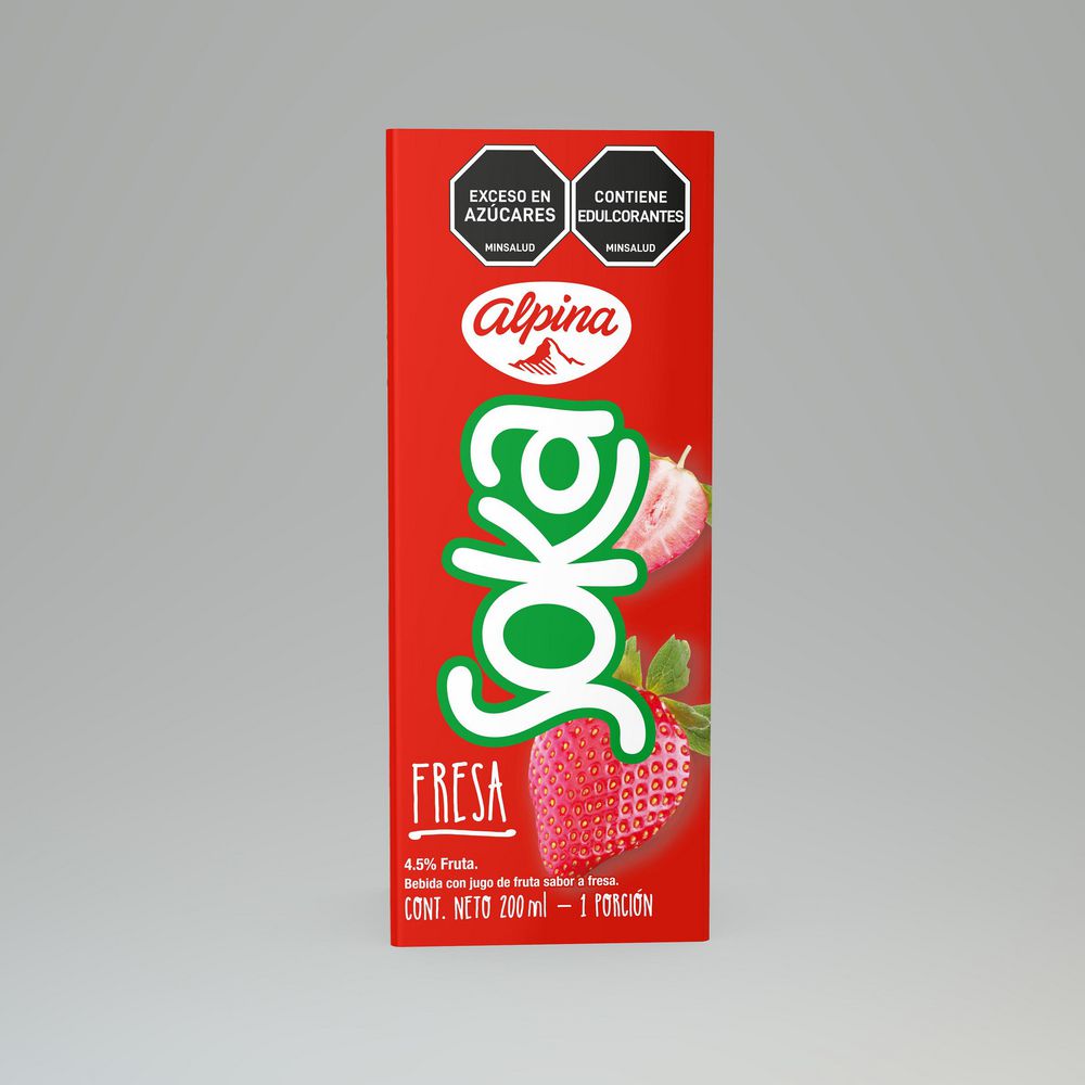 Bebida SOKA fresa caja (200  ml) img #2