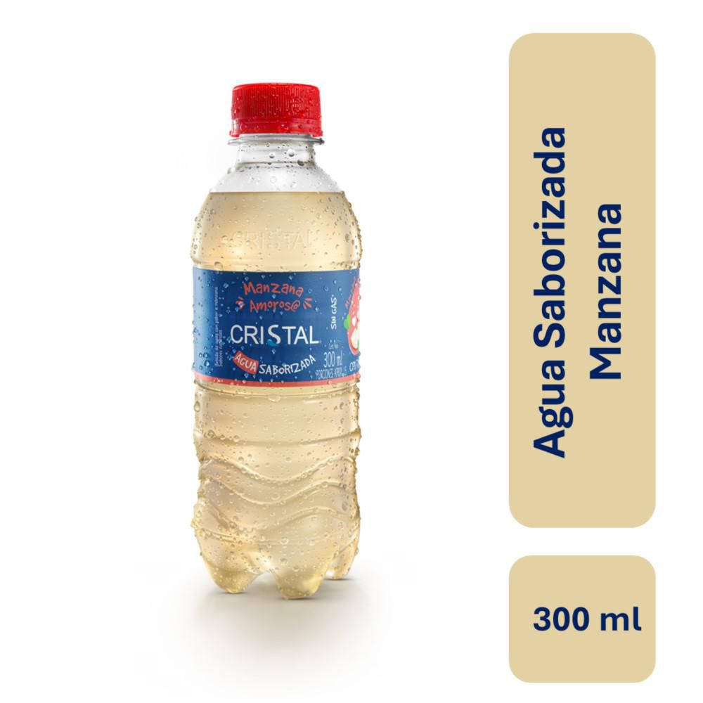 Agua saborizada CRISTAL manzana (300  ml) img #1