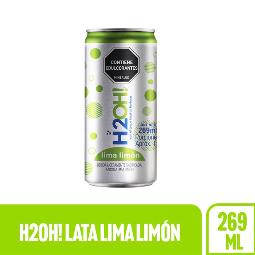 Bebida gasificada H2O lima limón lata (269  ml) img #1