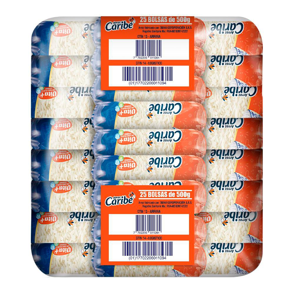 Arroz CARIBE blanco x25und (12500  gr) img #1