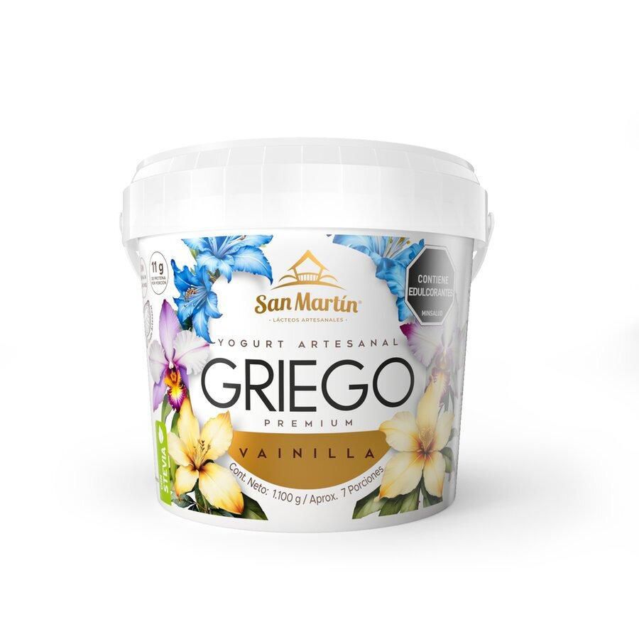 Yogurt griego SAN MARTIN artesanal premium vainilla (1100  gr) img #1