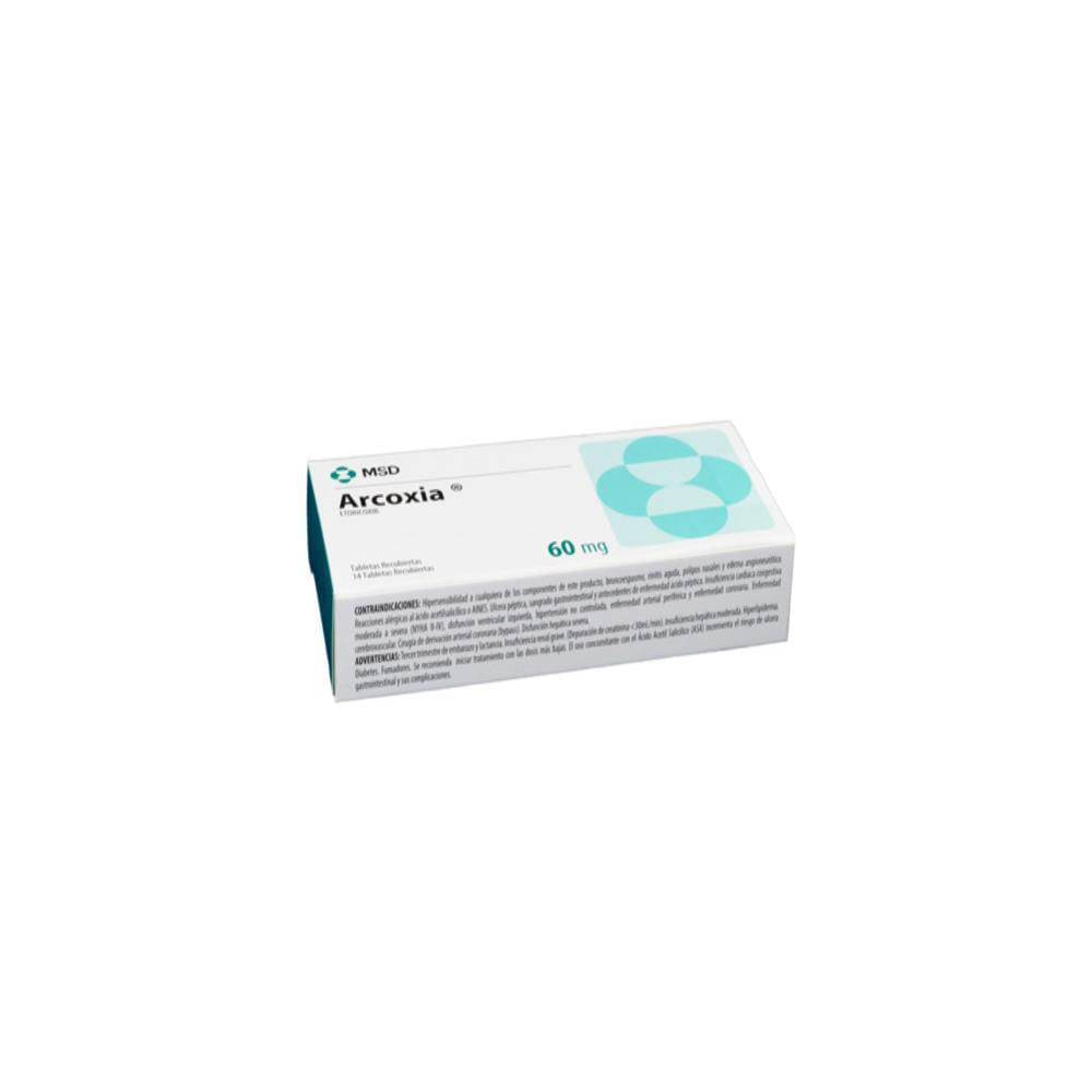 Arcoxia Etoricoxib 60Mg Tab Rec Oral Caj 14 Tab 1 U img #2