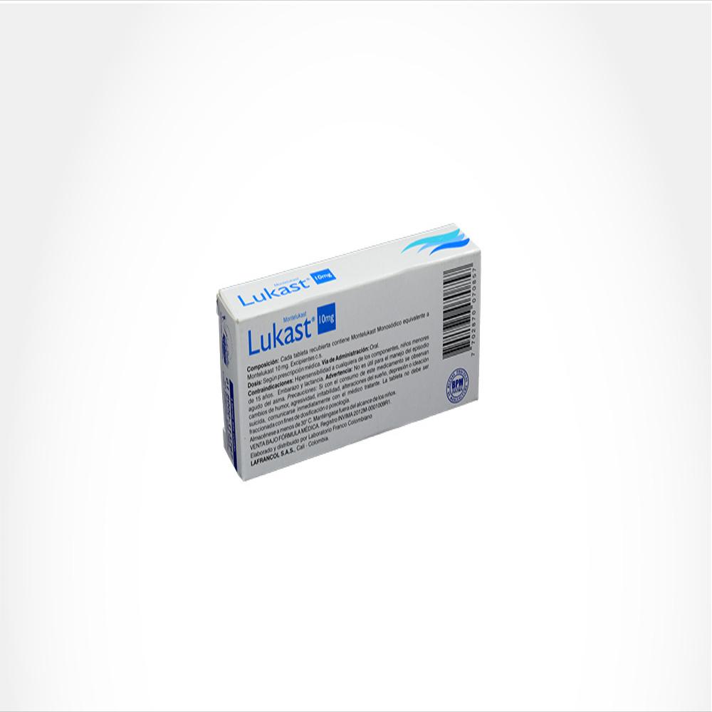 Lukast Montelukast 10Mg Tab Oral Caj 30 Tab 1 U img #2