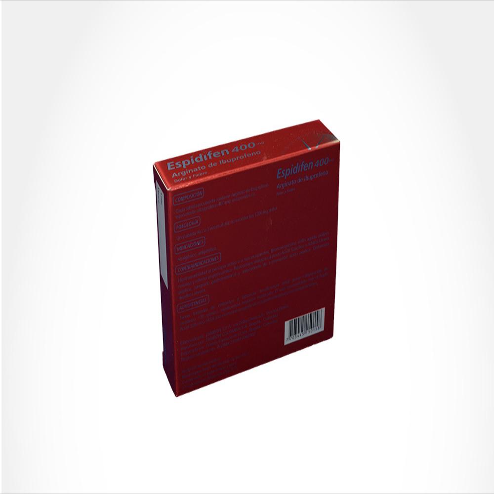 Espidifen Ibuprofeno 400Mg Tab Oral Caj 12 Tab 1 U img #2