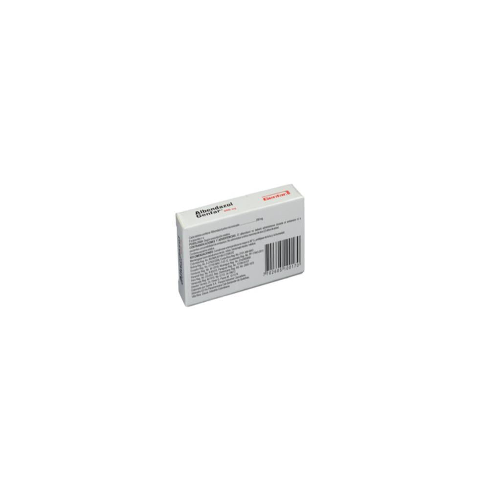 Albendazol Genfar Albendazol 200Mg Tab Oral Caj 2 Tab 1 U img #2
