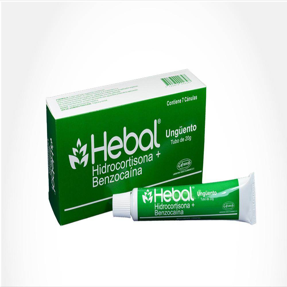 Hebal Benzocaina 2G/100G/Hidrocortisona 1G/100G Ung Rectal Caj 1 Tub 20 G img #1
