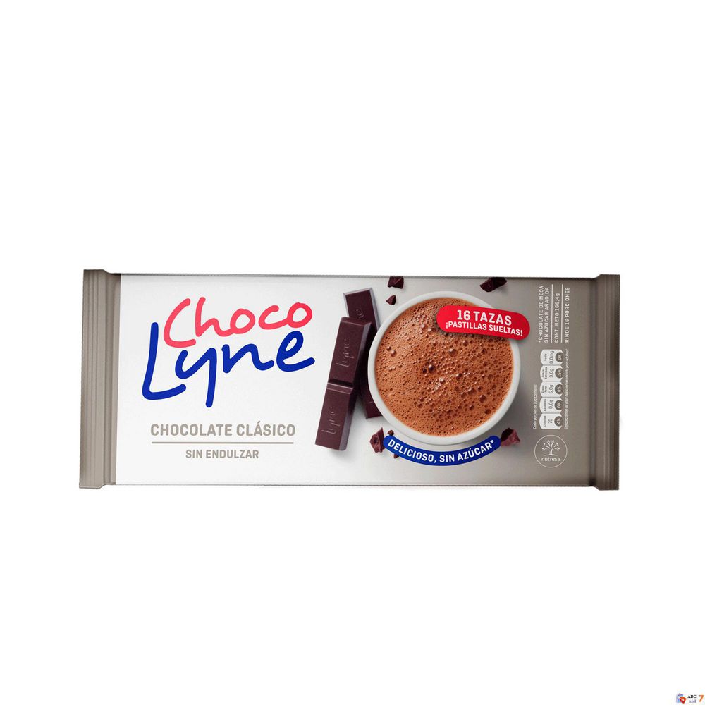 Chocolate CHOCOLYNE clásico sin endulzar (166.4  gr) img #1