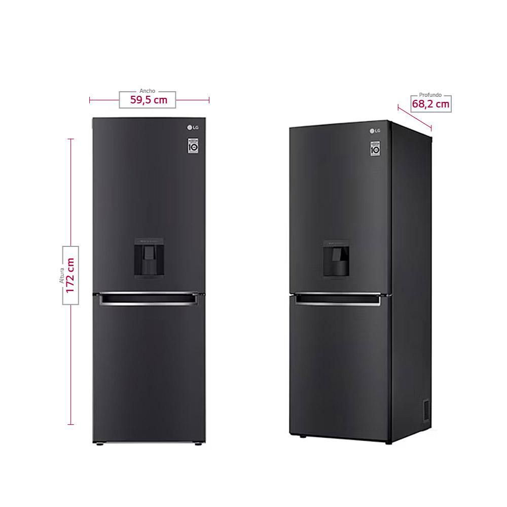 Nevera LG No Frost Congelador Inferior 305L  GB33WPT.AMCCCLM NEGRO img #3