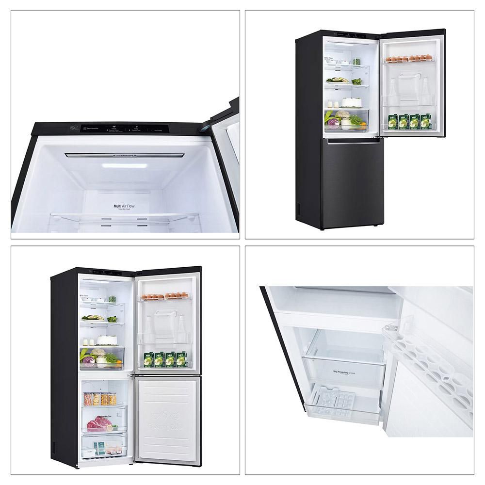 Nevera LG No Frost Congelador Inferior 305L  GB33WPT.AMCCCLM NEGRO img #6