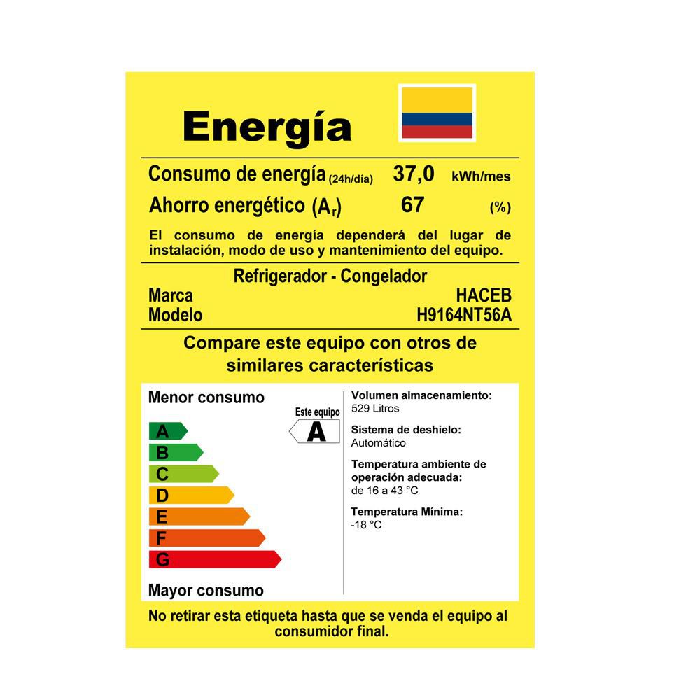 Nevecón HACEB Side By Side 560 Lt  9003272 Negro img #8