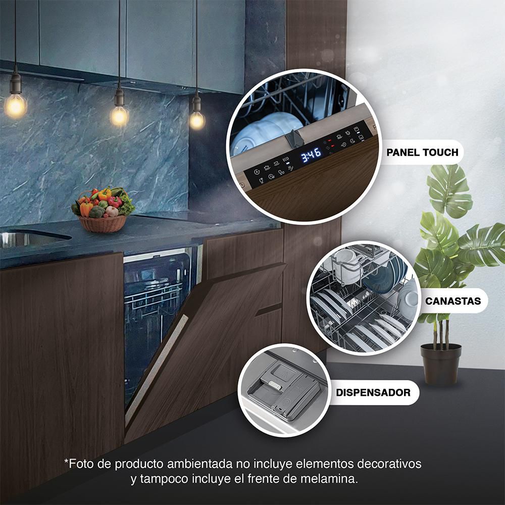 LAVAVAJILLAS PANELABLE CHALLENGER 40 Piezas DW 3910 Color madera img #6