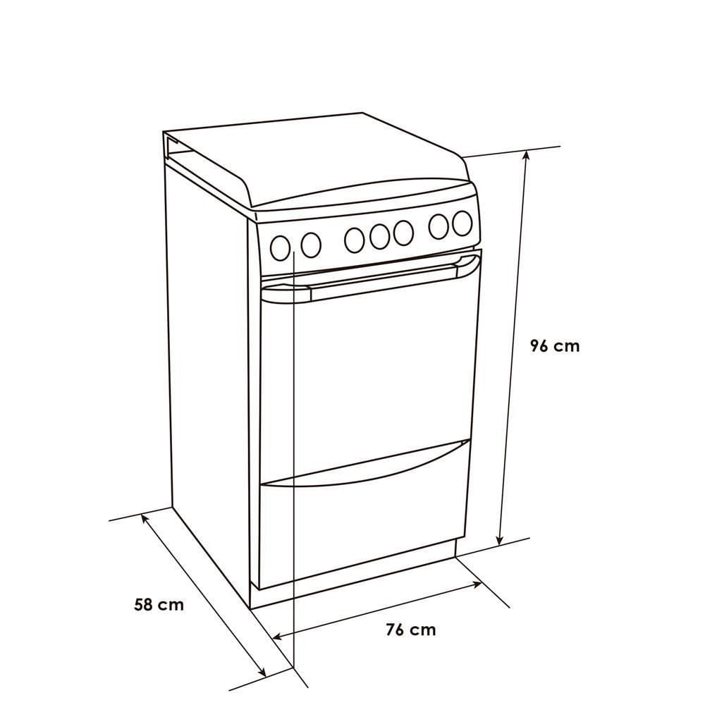 Estufa De Piso Gas natural ABBA  6 puestos RG8024NPL img #5