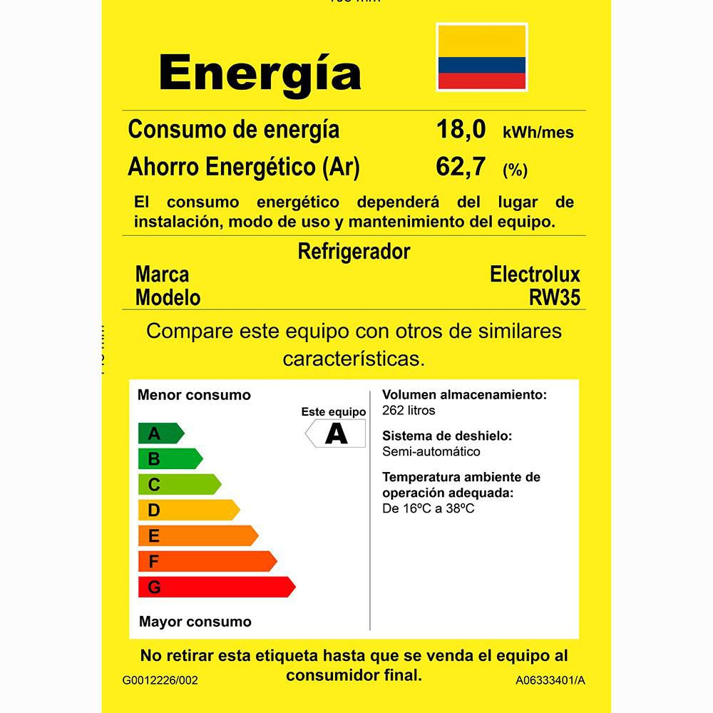 Nevera ELECTROLUX Frost Congelador Superior 275 litros  RW35 img #4