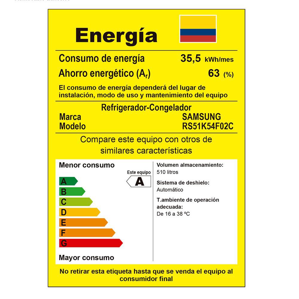 Nevecón SAMSUNG Side By Side 535 litros  RS51K54F02 img #6