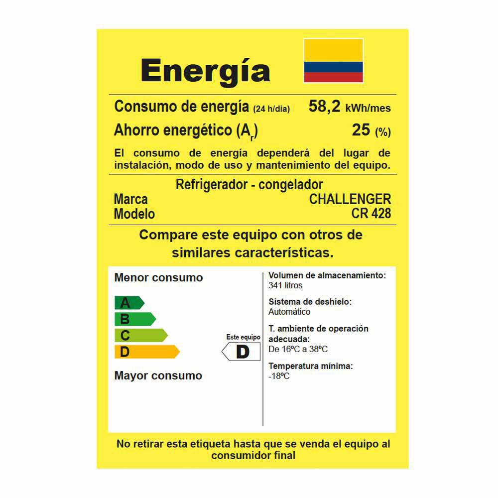 Nevera CHALLENGER No Frost No Frost 370 litros  CR423GRIS img #6