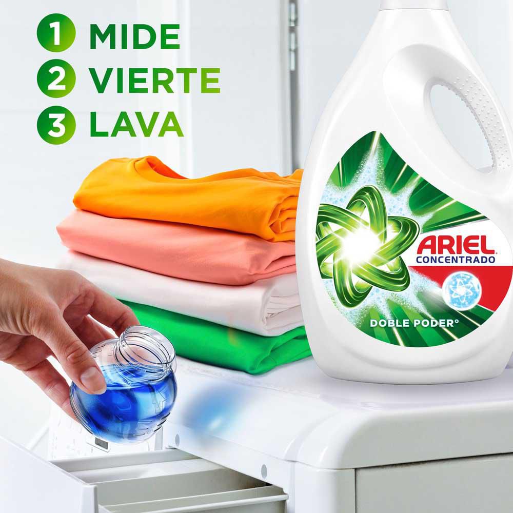 Detergente líquido ARIEL doble poder concentrado (800  ml) img #3