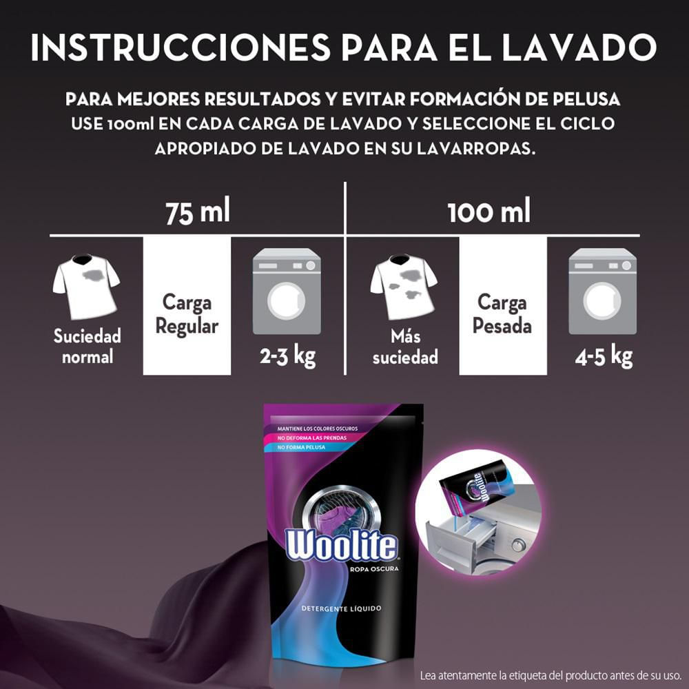 Detergente líquido WOOLITE ropa oscura (2700  ml) img #4