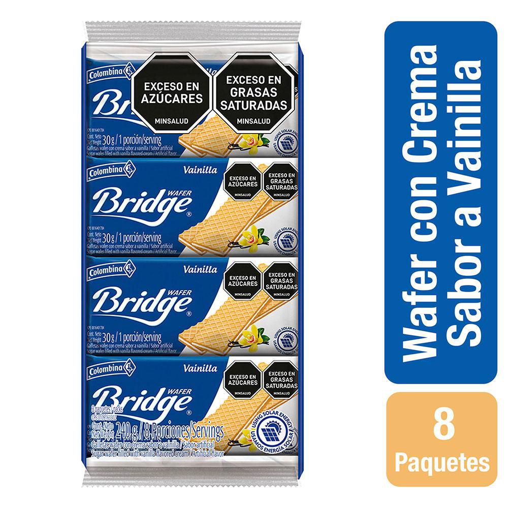Galletas BRIDGE wafer vainilla x8und (240  gr) img #3