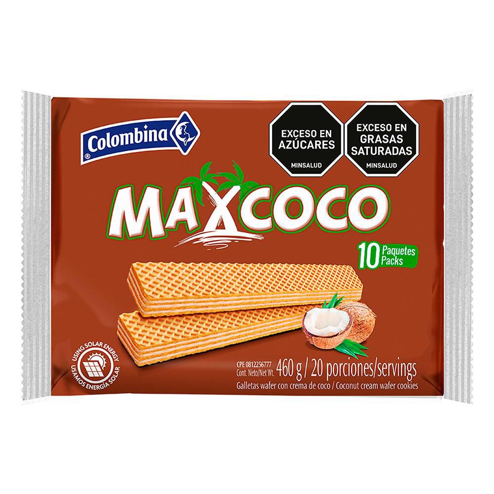 Galletas COLOMBINA wafer con crema de coco x10und (460  gr) img #1