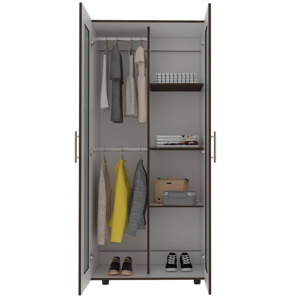 Closet Colima, Chocolate, Con Dos Puertas Batientes Con Espejo img #4