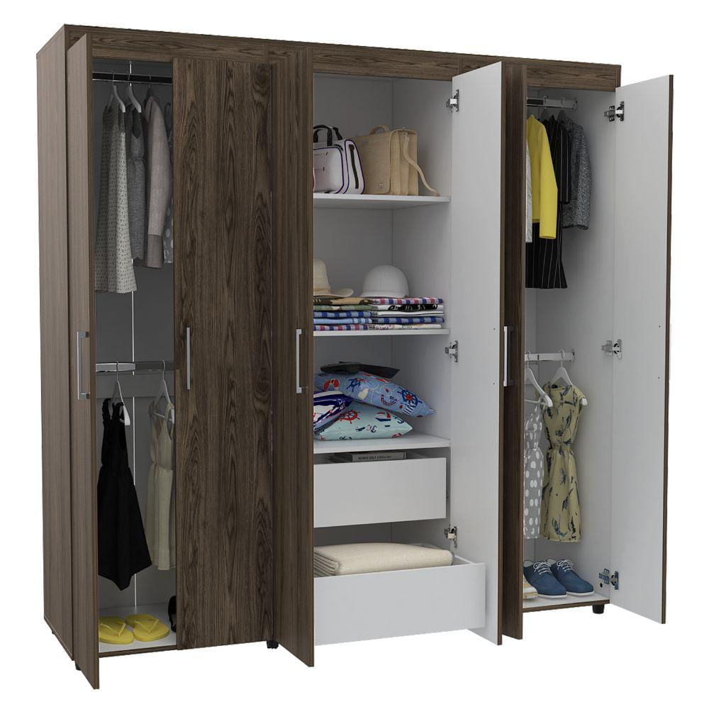 Closet Zafiro Chocolate Con Dos Cajones Multiusos img #2