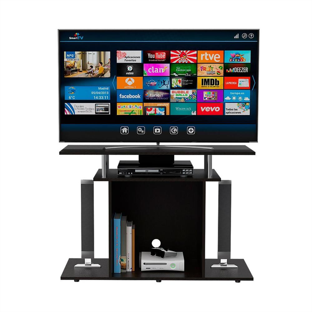 Mesa Mueble Tv Wengue Multiples Entrepaños Madera Aglomerada img #3