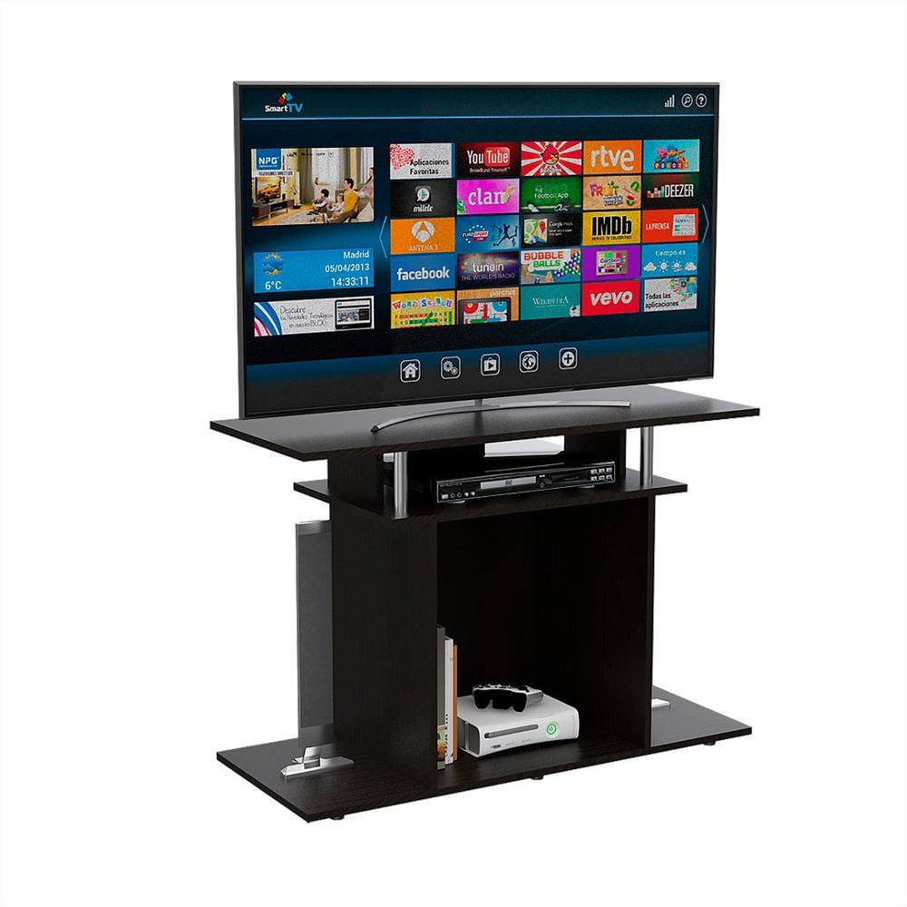 Mesa Mueble Tv Wengue Multiples Entrepaños Madera Aglomerada img #5